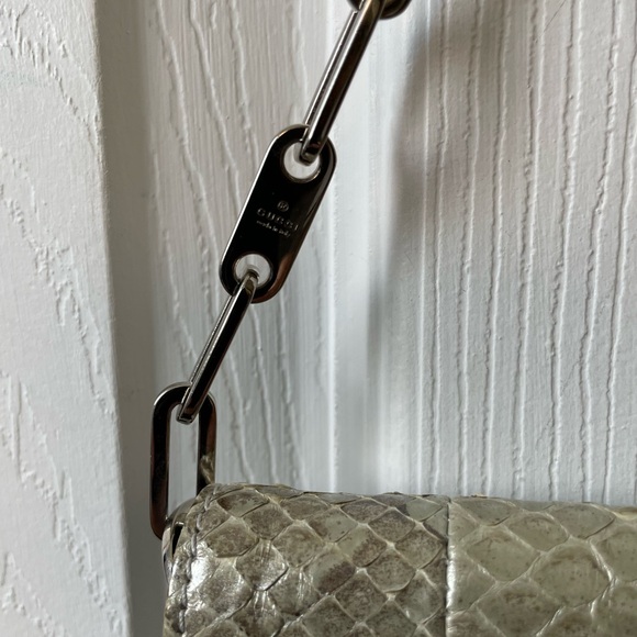 Gucci clutch or pochette-style purse in snakeskin - Made in Italy - Picture 3 of 10